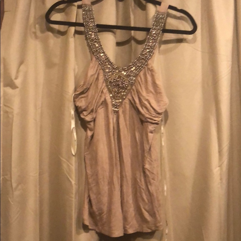 Blouse with rhinestones